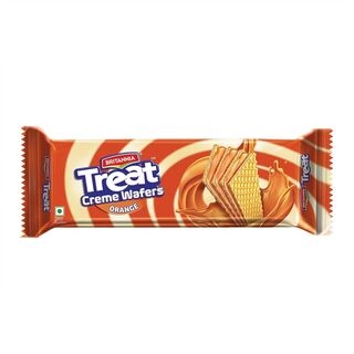 BRITANNIA TREAT ORANGE WAFERS BISCUITS 75GM