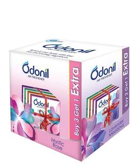 ODONIL TOILET AIR FRESHENER, MIX (BUY 3 GET 1 FREE EXTRA) 75GM