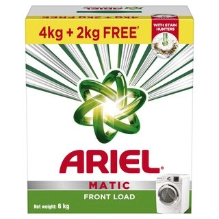 ARIEL MATIC FRONT LOAD DETERGENT WASHING POWDER 4+2 KG