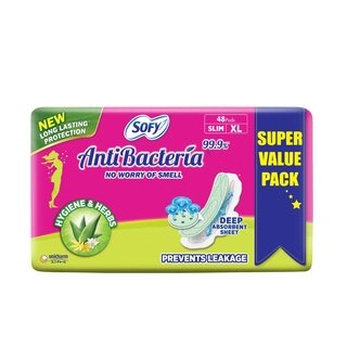 SOFY ANTI BACTERIA PADS XL 48