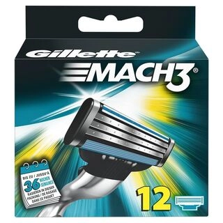 GILLETTE BLADES MACH 3 12PCS