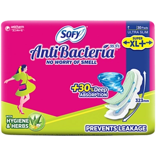 SOFY ANTI BACTERIA PADS XL+ 30