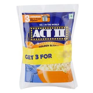 ACT 2 GOLDEN SIZZLE POPCORN FAMILY PACK 120GM