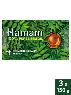 HAMAM NEEM RULSI ALOE VERA 150GM (PACK OF 3)