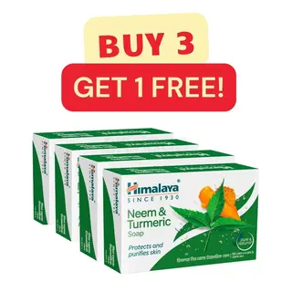 HIMALAYA NEEM & TURMERIC SOAP 75GM (BUY 3GET 1 FREE )