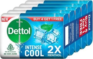 DETTOL COOL GERM PROTECTION BATHING SOAP, 375GM (PACK 5)