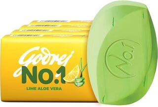 GODREJ NO.1 BATHING SOAP-LIME & ALOE VERA, 150GM(Pack of 4)