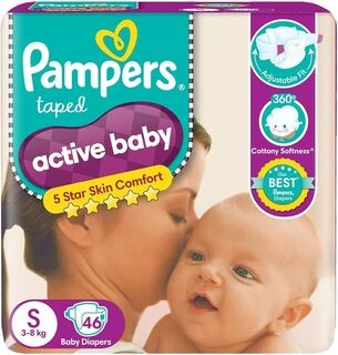 PAMPERS BABY ACTIVE BABY S-46P