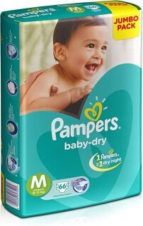 PAMPERS BABY DIAPERS M-66 PC