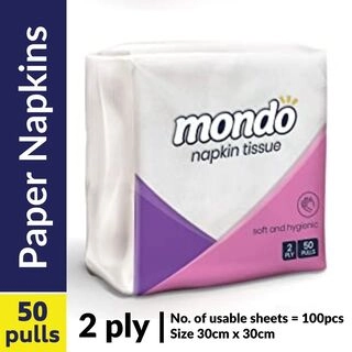 Mondo 2 Ply Soft Napkin Tissue