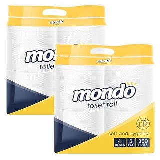 MONDO TOILET ROLL 4 IN 1 2PLY 350PULLS B1G1