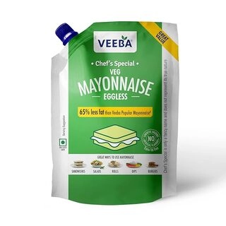 VEEBA VEG MAYONNAISE EGGLESS 875GM 1+1
