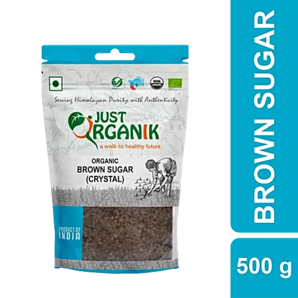 Just Organik Brown Sugar Unreeined 500Gm
