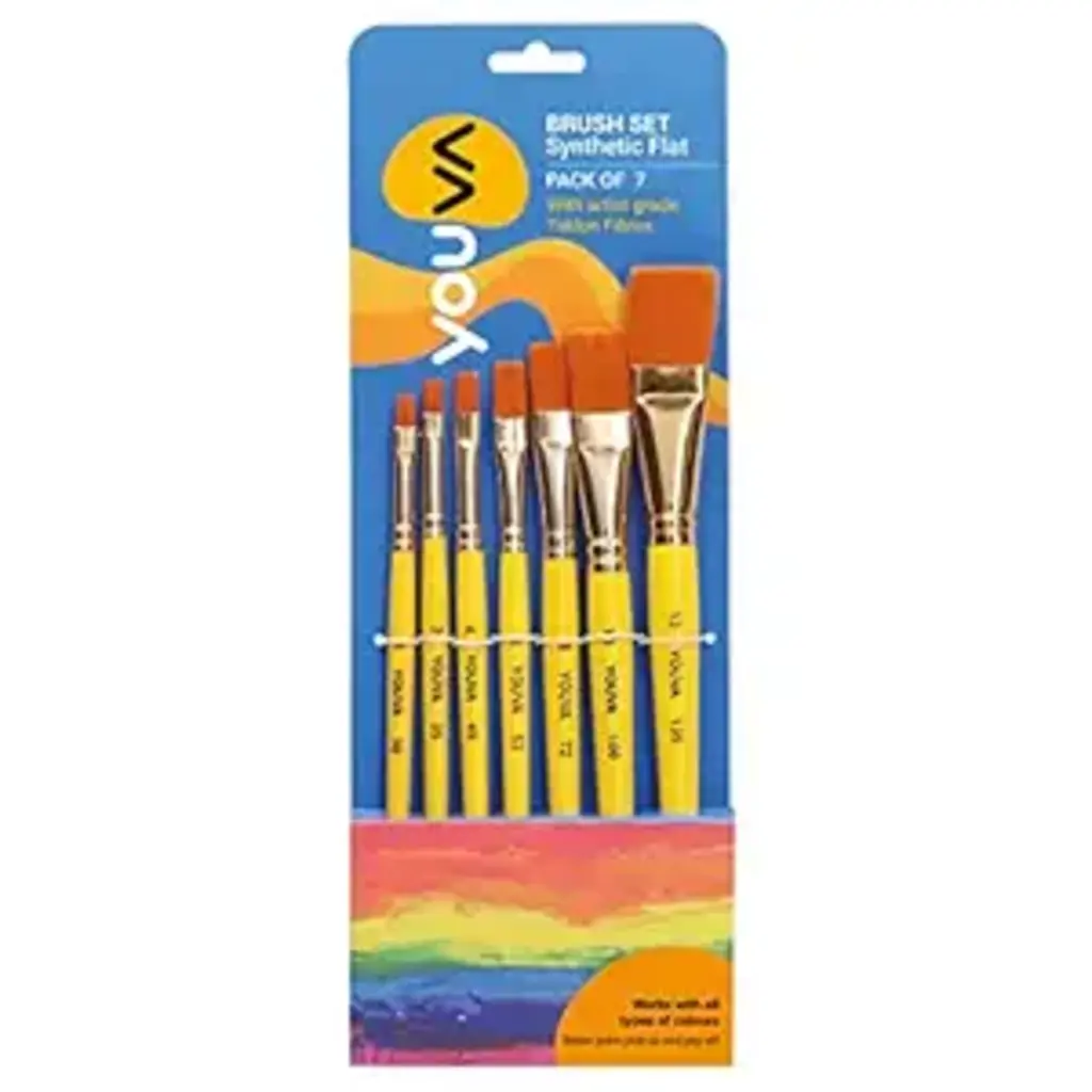 Brush Set Synthetic Flat 7Pic