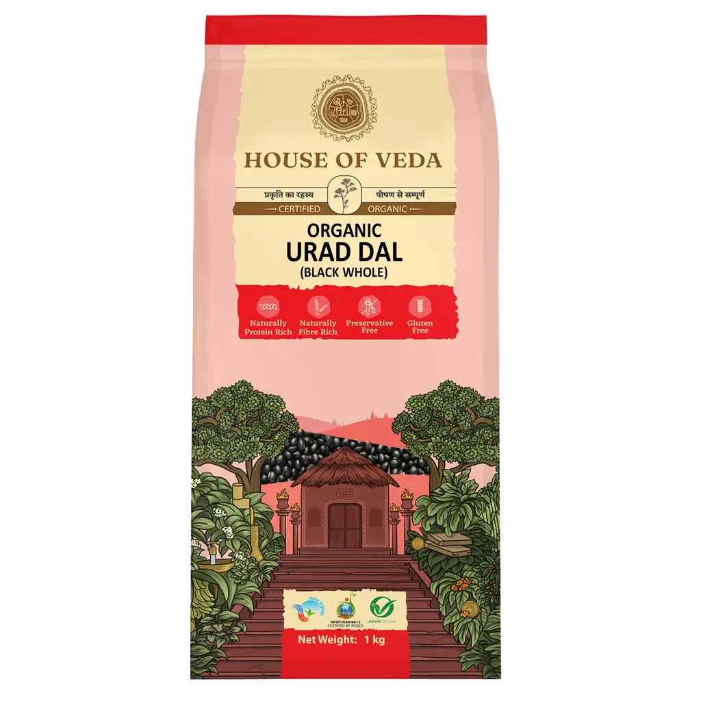 Hov Organic Urad Dal Black Whole 1Kg