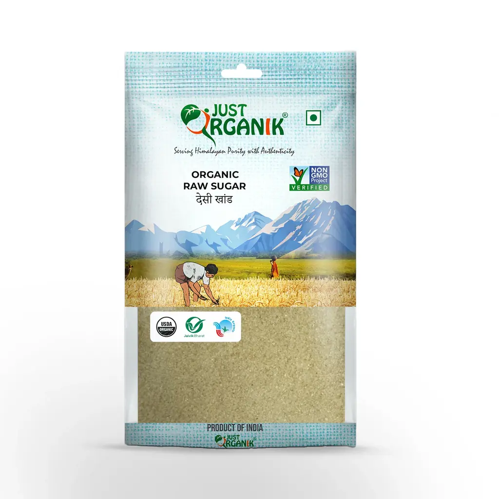 Just Organik Sugar Raw 500Gm