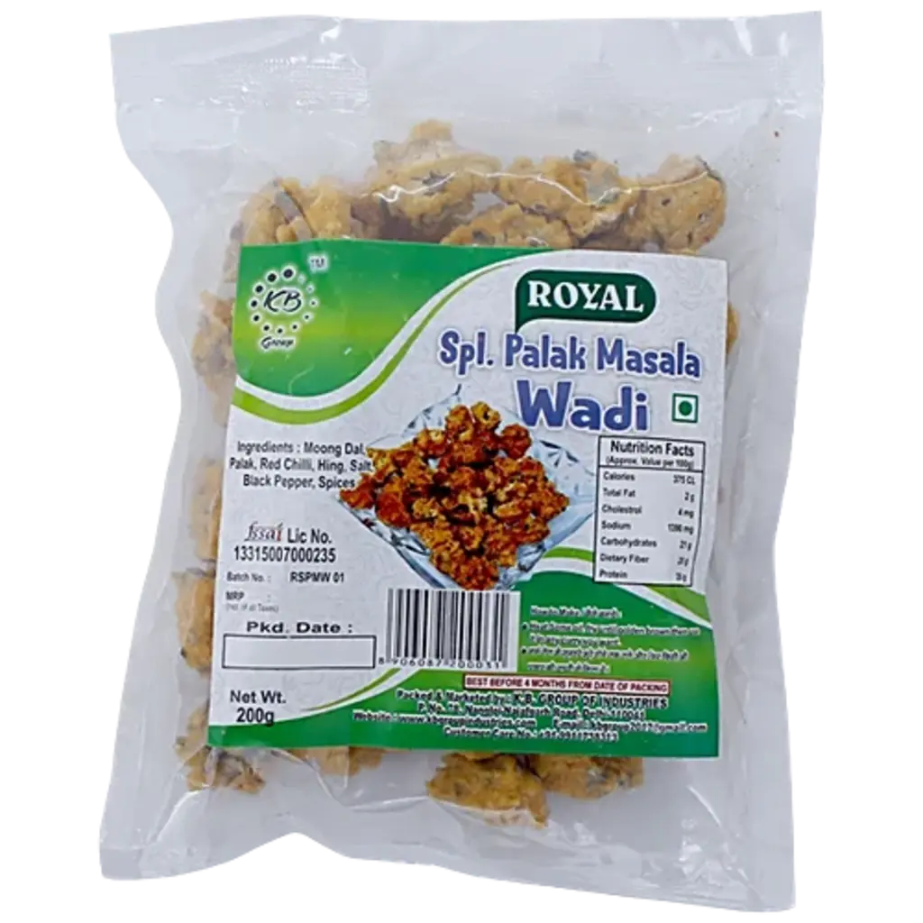 Kb Royal Special Palak Masala Wadi 200Gm