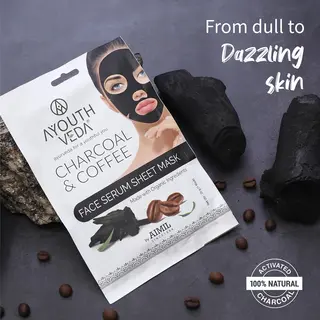 Charcoal Coffee Face Serum Sheet Mask 20Gm
