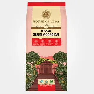 Hov Organic Green Moong Dal 500Gm