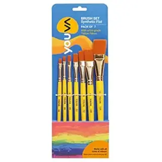 Brush Set Synthetic Flat 7Pic