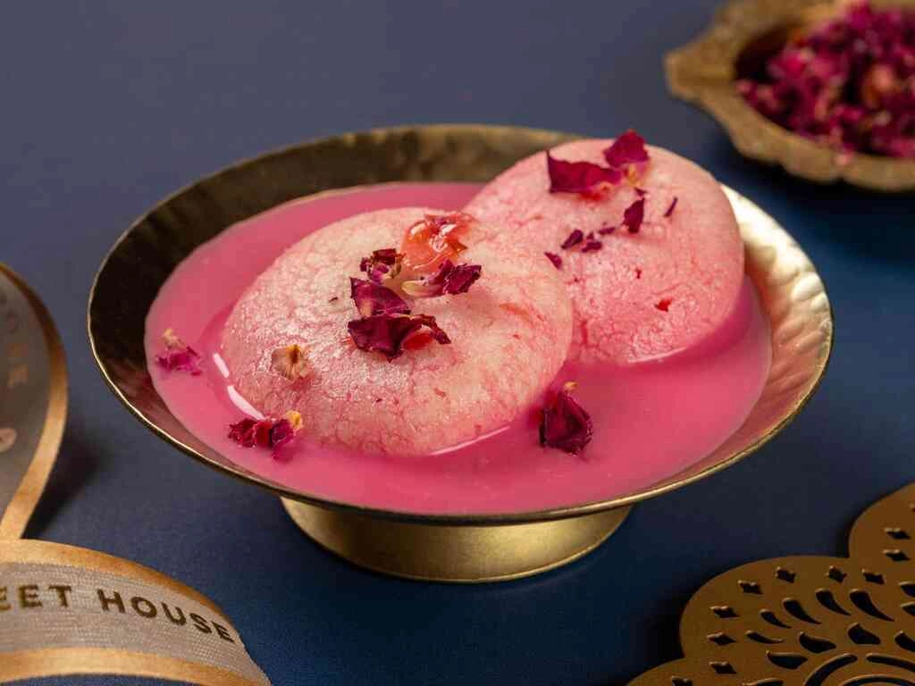 Rose Rasmalai 2 Pcs
