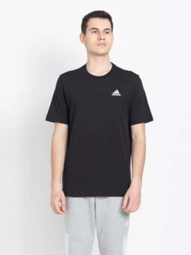 Men's Black Cotton Regular Fit Sports T-Shirt