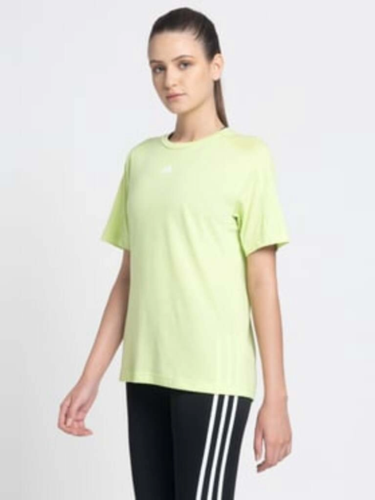 Women's Lime Green Logo Print T-Shirt