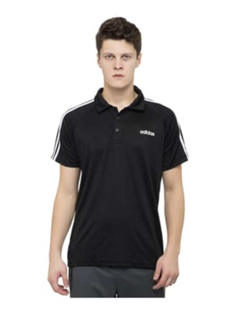 Men's Black Regular Fit Polo T-Shirt