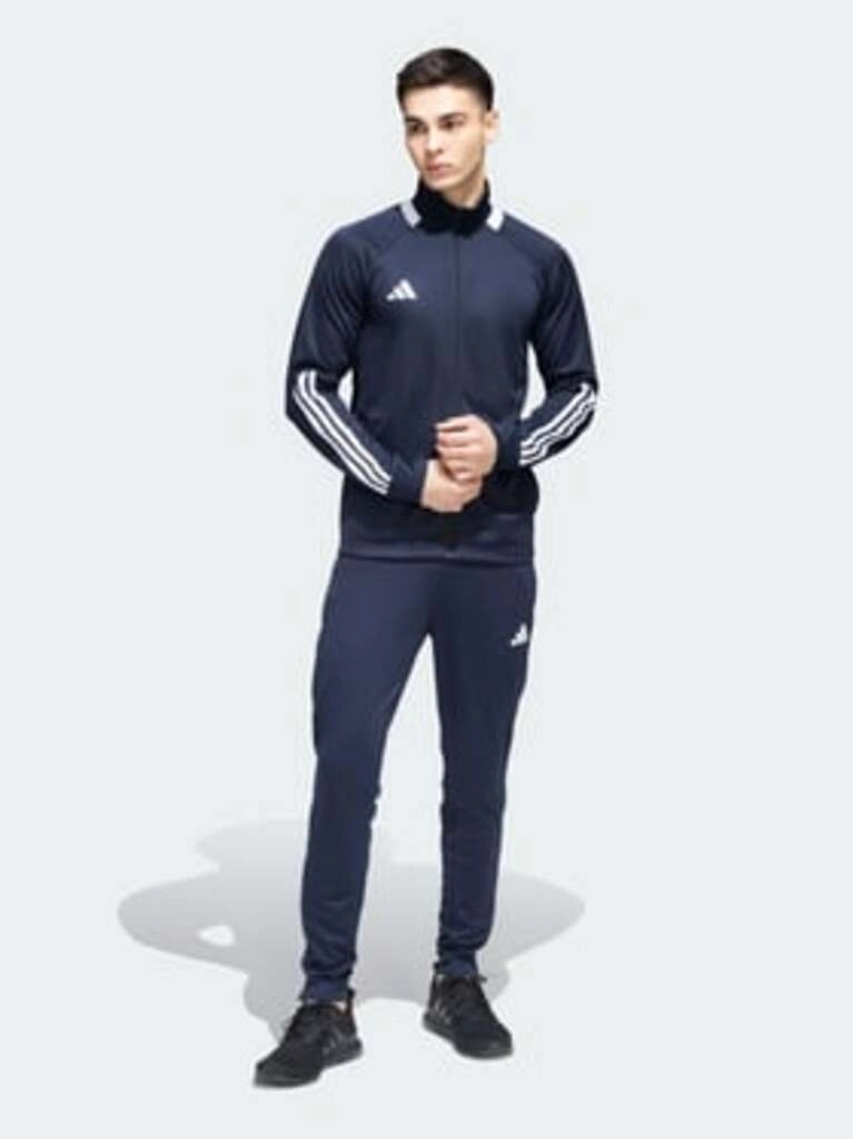 Men's Blue Regular Fit Striped Tracksuit