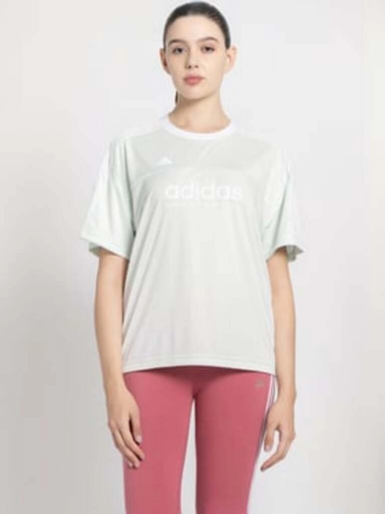 Women's Green Striped Sports T-Shirt
