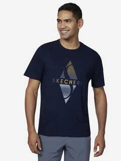 Men Navy Regular Fit Printed T-Shirt