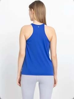 Women's Blue Plain Sports Tank Top