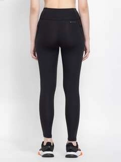 Women's Black Mid Rise Running Tights