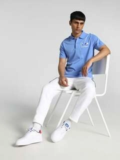 Men's BMW M Motorsport Blue Skies Cotton Regular Fit Sports Polos
