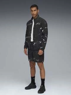 Men's Black M RUN VELOCITY Printed Regular Fit Jacket