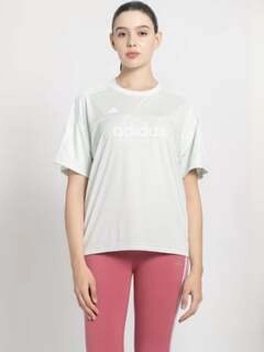 Women's Green Striped Sports T-Shirt