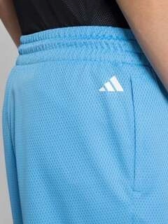 Men's Blue Loose Fit Texture Sports Shorts