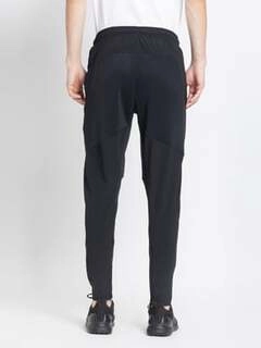 Men's Black Regular Fit Sports Trackpants