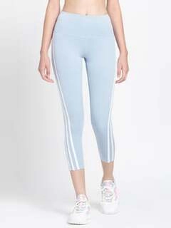 Women's Blue Striped Tights