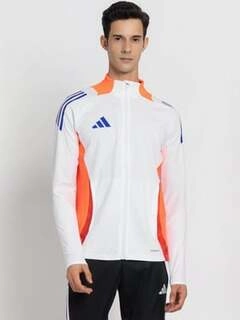 Men's White Slim Fit Printed Sports Jacket