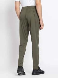 Men's Green Regular Fit Sports Trackpants