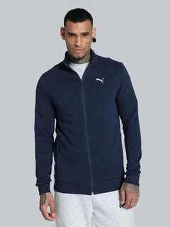Men's Blue Slim Fit Texture Jacket
