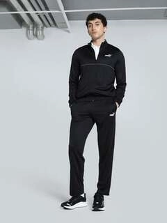 Men's Black Regular Fit Tracksuits