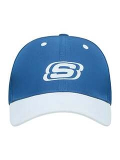 Unisex Navy White Color Block Cap