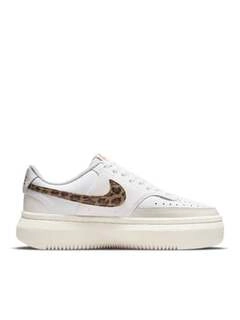 Women's W Court Vision Alta White, Light Bone, Sail & Archaeo Brown Sneakers