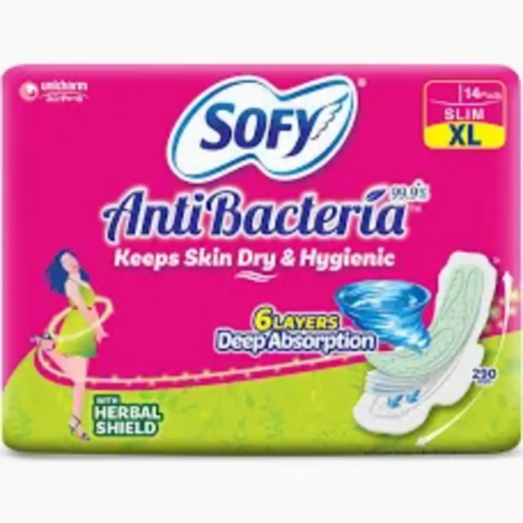 sofy antibacterial pads xl slim pads