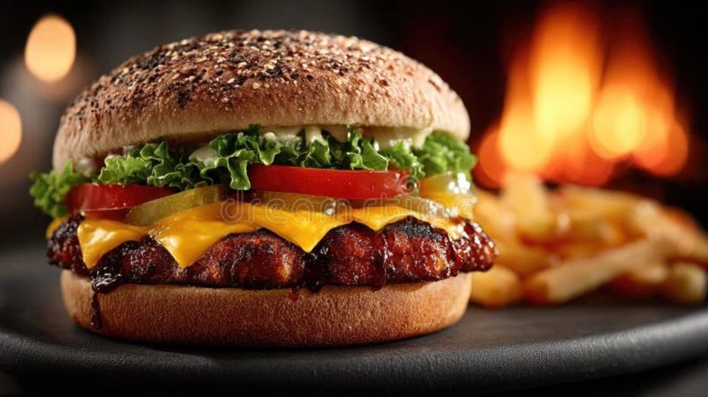 Flame feast Burger