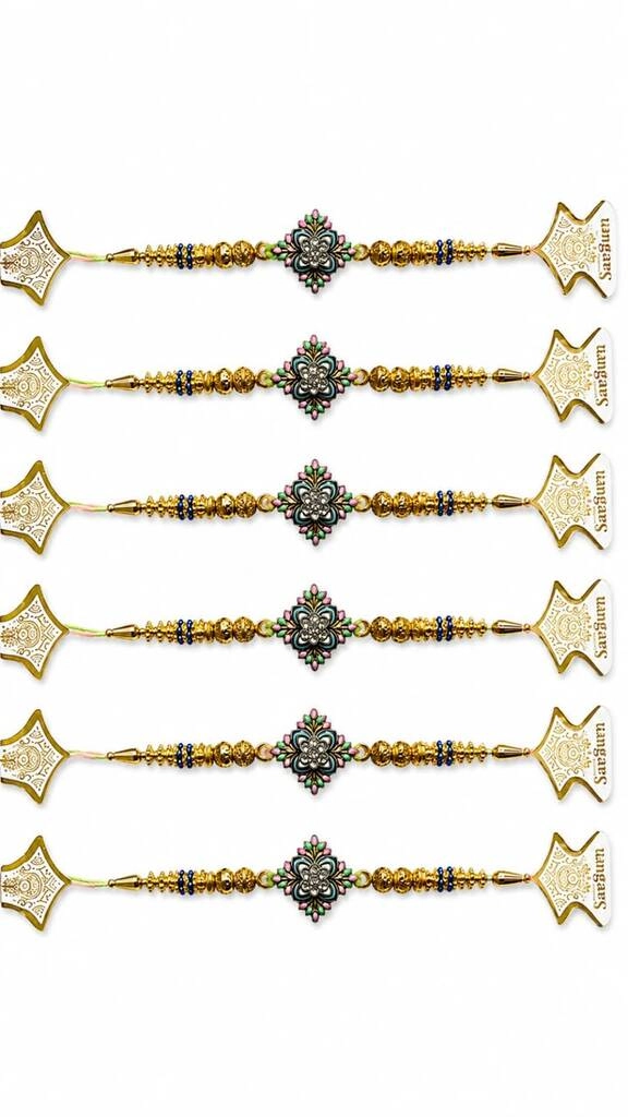 Elegant Floral Designer Rakhi (6 piece)