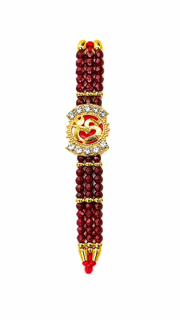 Royal Om Beaded Rakhi (1piece )