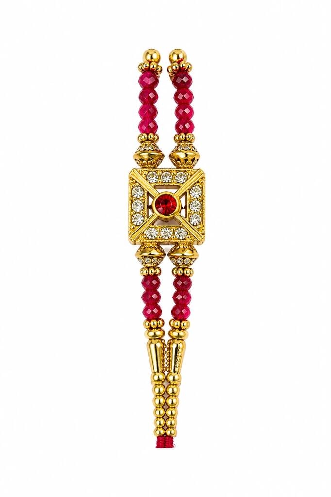 Premium Turquoise Gold Rakhi (1 piece)